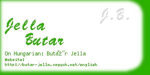 jella butar business card